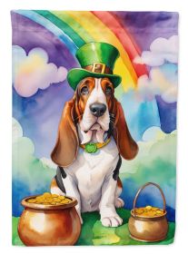Basset Hound St Patrick's Day Garden Flag Mailbox Flag Decorative Yard Flag Banner Outside Patio Artwork Yard Flower Beds, Garden Size, Multicolor