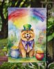 Chow Chow St Patrick's Day Garden Flag Mailbox Flag Decorative Yard Flag Banner Outside Patio Artwork Yard Flower Beds, Garden Size, Multicolor