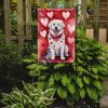 Great Pyrenees My Valentine Garden Flag Mailbox Flag Decorative Yard Flag Banner Outside Patio Artwork Yard Flower Beds, Garden Size, Multicolor