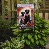 Black Labrador Retriever Two Hearts Garden Flag Mailbox Flag Decorative Yard Flag Banner Outside Patio Artwork Yard Flower Beds, Garden Size