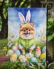 Pomeranian Easter Egg Hunt Garden Flag Mailbox Flag Decorative Yard Flag Banner Outside Patio Artwork Yard Flower Beds, Garden Size, Multicolor