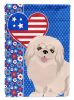 White Pekingese USA American Garden Flag Mailbox Flag Decorative Yard Flag Banner Outside Patio Artwork Yard Flower Beds, Garden Size, Multicolor