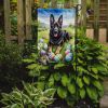 Black German Shepherd Easter Egg Hunt Garden Flag Mailbox Flag Decorative Yard Flag Banner Outside Patio Artwork Yard Flower Beds, Garden Size