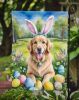 Golden Retriever Easter Egg Hunt Garden Flag Mailbox Flag Decorative Yard Flag Banner Outside Patio Artwork Yard Flower Beds, Garden Size, Multicolor
