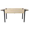 Raised Garden Bed, Metal Leg Wood Planter Boxes with Folding Storage Shelf,Elevated Planter Box for Growing Fresh Herbs, Vegetables