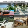 Solar LED Bright Deck Lights 4 Pcs Outdoor Garden Patio Railing Decks Path Lighting