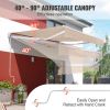 VEVOR Manual Retractable Awning, 8 x 7 ft Outdoor Patio Awning Retractable Sun Shade