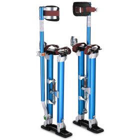 24in To 40in Blue Aluminum Drywall Stilt (Color: Blue)