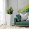 30" H Tall Mental Tapered Planter – Large Outdoor & Indoor Garden Plant Pot with Drainage Hole and Rubber Plug