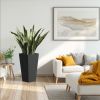 25" H Tall Mental Tapered Planter – Large Outdoor & Indoor Garden Plant Pot with Drainage Hole and Rubber Plug