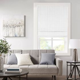 Basketweave Room Darkening Cordless Roman Shade (Color: as Pic)