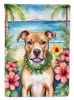 Pit Bull Terrier Luau Garden Flag Mailbox Flag Decorative Yard Flag Banner Outside Patio Artwork Yard Flower Beds, Garden Size, Multicolor