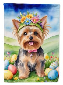 Yorkshire Terrier Easter Egg Hunt Garden Flag Mailbox Flag Decorative Yard Flag Banner Outside Patio Artwork Yard Flower Beds, Garden Size, Multicolor (Default: Default)