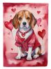 Beagle My Valentine Garden Flag Mailbox Flag Decorative Yard Flag Banner Outside Patio Artwork Yard Flower Beds, Garden Size, Multicolor