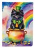 Pomeranian St Patrick's Day Garden Flag Mailbox Flag Decorative Yard Flag Banner Outside Patio Artwork Yard Flower Beds, Garden Size, Multicolor