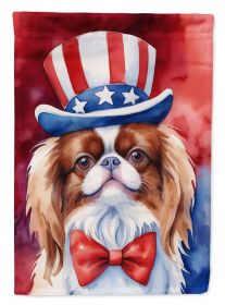 Japanese Chin Patriotic American Garden Flag Mailbox Flag Decorative Yard Flag Banner Outside Patio Artwork Yard Flower Beds, Garden Size, Multic (Default: Default)
