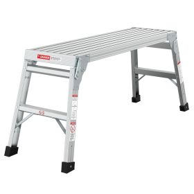 Metal Bench Folding Ladder (Color: Grey)