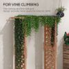 Outsunny Raised Garden Bed with Arch Trellis for Vine Climbing Plants, Hanging Flowers