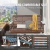VEVOR Wooden Porch Swing 4.5 ft, Patio bench swing for Courtyard & Garden, Upgraded 880 lbs Strong Load Capacity