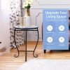 14 Inch Mosaic Round Side Table Plant Stand for Patio Lawn Garden