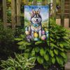 Siberian Husky Easter Egg Hunt Garden Flag Mailbox Flag Decorative Yard Flag Banner Outside Patio Artwork Yard Flower Beds, Garden Size, Multicolor