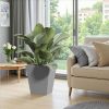18" H Tall Mental Tapered Planter – Large Outdoor & Indoor Garden Plant Pot with Drainage Hole and Rubber Plug