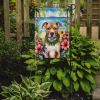 Pit Bull Terrier Luau Garden Flag Mailbox Flag Decorative Yard Flag Banner Outside Patio Artwork Yard Flower Beds, Garden Size, Multicolor