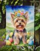 Yorkshire Terrier Easter Egg Hunt Garden Flag Mailbox Flag Decorative Yard Flag Banner Outside Patio Artwork Yard Flower Beds, Garden Size, Multicolor