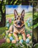 German Shepherd Easter Egg Hunt Garden Flag Mailbox Flag Decorative Yard Flag Banner Outside Patio Artwork Yard Flower Beds, Garden Size, Multicolor